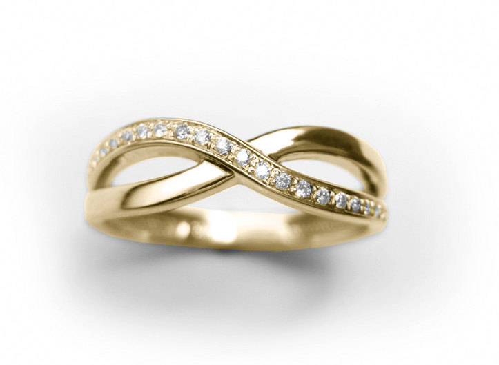 Infinity Knot Ring, 14k love knot Infinity Band Benati