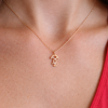 Rose Gold Girl Baby pendant, Rose Gold Necklace