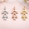Baby Girl Pendant Necklace: Diamond Accent, New Mother Gift