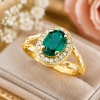 Twig Emerald Halo Engagement Ring, Emerald Wood Engagement Ring
