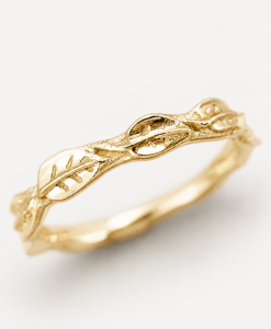 Wedding Leaf Ring, Leaf Wedding Ring - Image 2