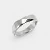Mobius Wedding Band For Him, 5mm Mobius Ring In 14k Gold