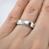 18k Mobius Men’s Wedding band – 5mm Mobius Ring In 18k Minimalist White Gold Wedding Ring