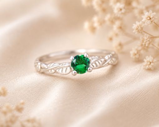 Leaves Engagement Ring, Matte Finish Engagement Ring Leaves Engagement Ring, Matte Finish Engagement Ring