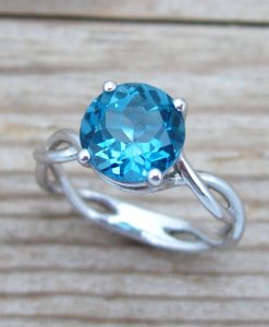 London blue topaz infinity ring
