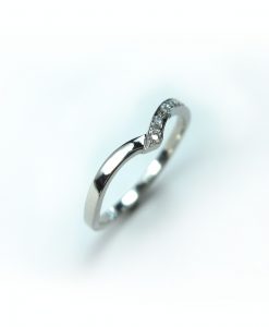 Matching Diamond Wedding Ring, Nesting Wedding Ring, Dainty Diamond Wedding Band - Image 2