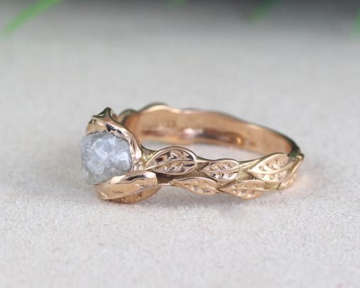 Issa: Radiant Rough Diamond Engagement Ring, Double Prongs | Ken & Dana  Design