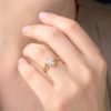 Rough Uncut Diamond Nature Inspired Engagement Ring, Boho Raw Diamond Ring