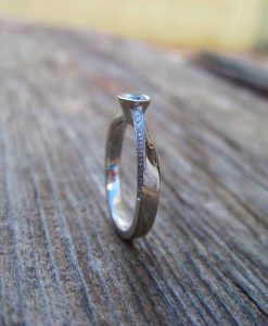 Bezel Diamond Engagement Ring,Mobius Diamond Engagement Ring - Image 7