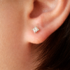 Princess Cut Diamond 14k Gold Stud Earrings (0.70 Carat)