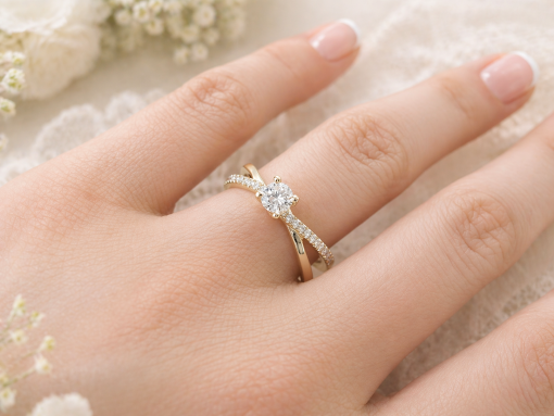 Diamond Engagement Ring, Diamond Infinity Knot Engagement Ring Diamond Engagement Ring, Diamond Infinity Knot Engagement Ring