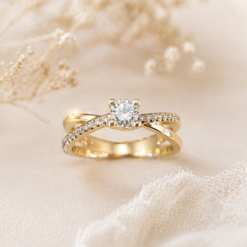 Diamond Engagement Ring, Diamond Infinity Knot Engagement Ring Diamond Engagement Ring, Diamond Infinity Knot Engagement Ring