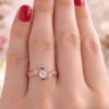 Moonstone Leaf Engagement Ring, Leaf Engagement Ring