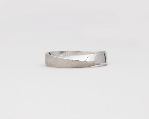 Mens Wedding Band, 4.5mm Wide Mobius Wedding Band