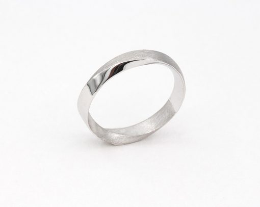Mens Wedding Band, 4.5mm Wide Mobius Wedding Band