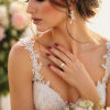 Leaf Engagement Ring, Green Amethyst Engagement Ring