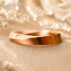 Rose Gold Mens Wedding Band, Unisex Mobius Wedding Ring