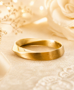Rose Gold Mens Wedding Band, Unisex Mobius Wedding Ring - Image 4