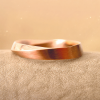 Rose Gold Mens Wedding Band, Unisex Mobius Wedding Ring