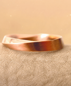 Rose Gold Mens Wedding Band, Unisex Mobius Wedding Ring - Image 7