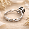 Natural Sapphire Engagement Ring, Sapphire Infinity Ring