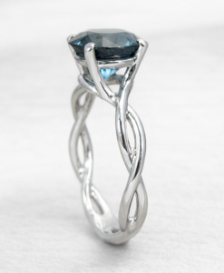 Natural Sapphire Engagement Ring, Sapphire Infinity Ring - Image 9