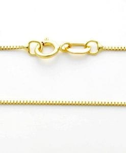 14k solid gold 'BOX' chain - Yellow gold - Approx. width: 0.6mm - Venezia chain