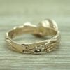 18K Opal Leaf Engagement Rose Gold Ring, Leaf Opal Ring