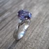 Amethyst Antique Engagement Ring, Antique 18k gold ring with Amethyst