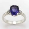 Amethyst Engagement Ring, Oval Engagement Ring