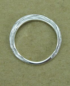 Bark wedding ring, White gold twig wedding band