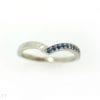 Chevron Ring, V Shaped Sapphire Infinity Ring