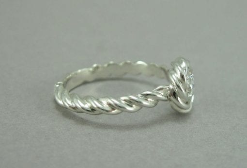 Diamond Engagement Ring, Rope Engagement ring