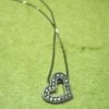 Diamond heart necklace - Diamond heart pendant in 14k white gold - Designer heart pendant - Love neckalce, Heart jewelry