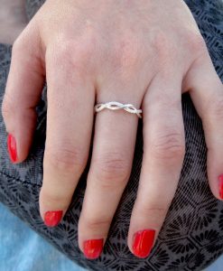 Diamond Infinity Knot Ring, Infinity Ring Diamond Wedding Ring