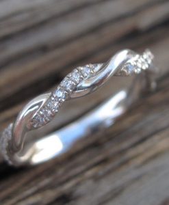 Diamond Infinity Knot Ring, Infinity Ring Diamond Wedding Ring