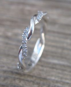 Diamond Infinity Knot Ring, Infinity Ring Diamond Wedding Ring