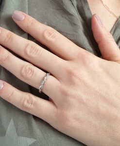 Diamond Infinity Knot Ring, Infinity Ring Diamond Wedding Ring