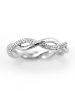 Diamond Infinity Knot Wedding Ring, Infinity Diamond Wedding Ring