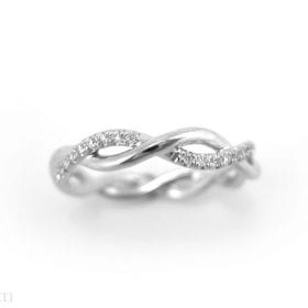 Diamond Infinity Knot Wedding Ring, Infinity Diamond Wedding Ring