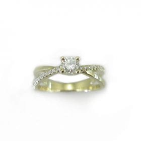 Diamond Infinity Love Engagement  Ring, Diamond Engagement Ring