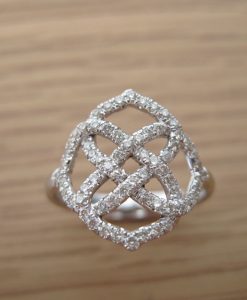 Diamond Infinity Ring, Diamond Engagement Ring