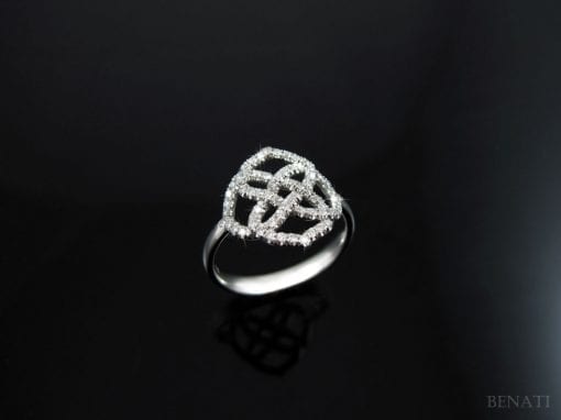 Diamond Infinity Ring, Diamond Engagement Ring