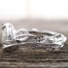 Diamond Leaf Engagement Ring, Leaves Diamond Engagement Ring