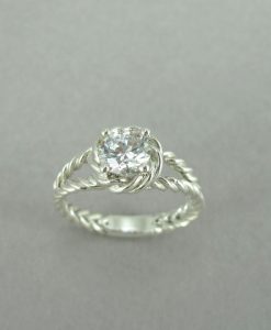 Diamond Rope Engagement Ring, Diamond Engagement ring