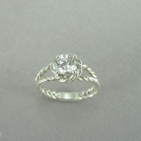 Diamond Rope Engagement Ring, Diamond Engagement ring