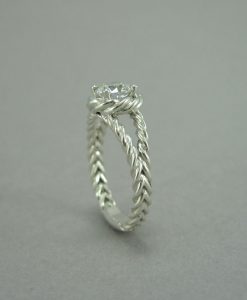 Diamond Rope Engagement Ring, Diamond Engagement ring