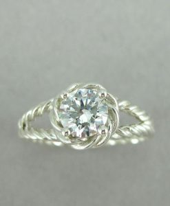 Diamond Rope Engagement Ring, Diamond Engagement ring
