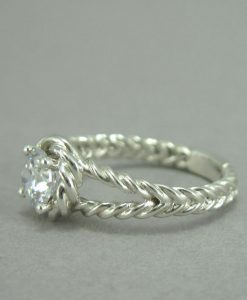 Diamond Rope Engagement Ring, Diamond Engagement ring