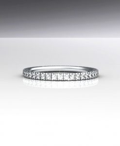 Diamond Stackable Eternity Gold Ring, Diamonds all Around